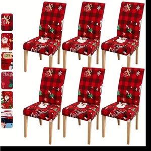 Christmas pattern chair covers.elastic opening. I have 6 total.